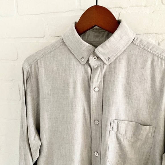 REVOLVE x Tom Ford Button down shirt Longsleeve Light Gray/Greige Minimalist 43 - Picture 5 of 13